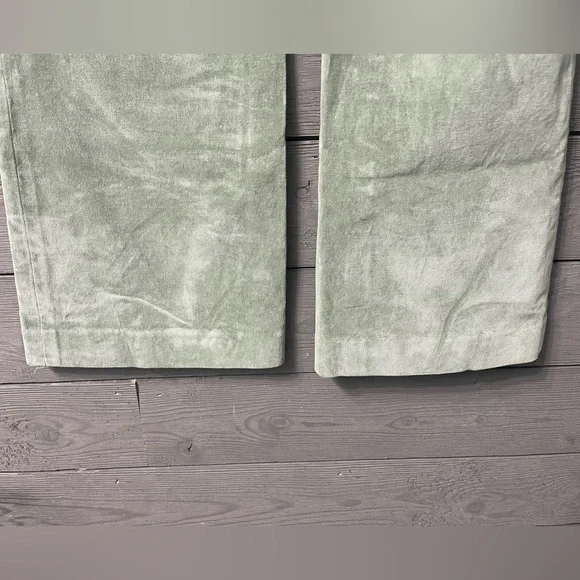 Gap Sage Green Velour Modern Fit Flare Pants Sz 8 Ankle - Picture 8 of 9